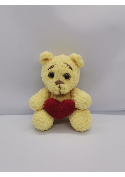 Amigurumi Sevimli Oyuncak Ayıcık El Yapımı Örme Kadife İp