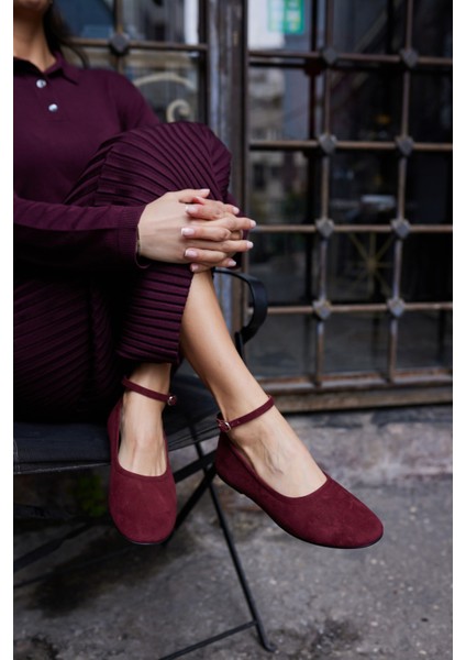 Silva Kadın Kahve Gercek Suet Atkı Detay Babet fiyatları