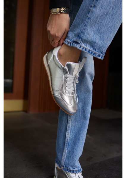 Tiago Kadın Gumus Bagcıklı Sneaker