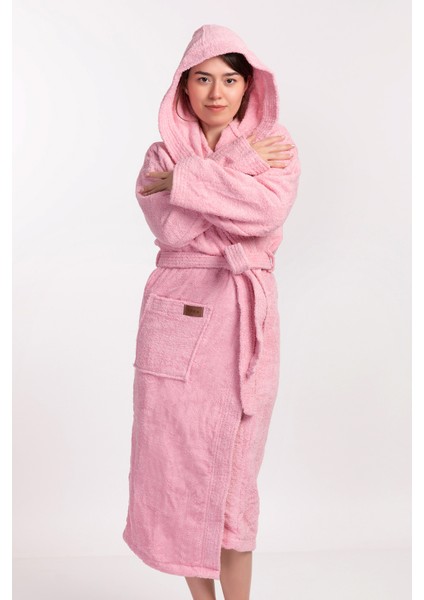 Stella Robe Ekstra Yumuşak Premium Kapşonlu Bornoz Pudra fiyatları