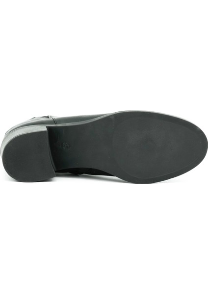 Hakiki Deri Fermuarlı Kadın Bot Kauçuk Taban - B265969 modelleri