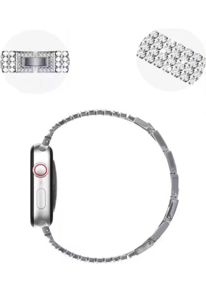 Apple Watch 38MM Live Taşlı Kordon - SIYAH-(5796) - M777R785-K72777 fırsatları