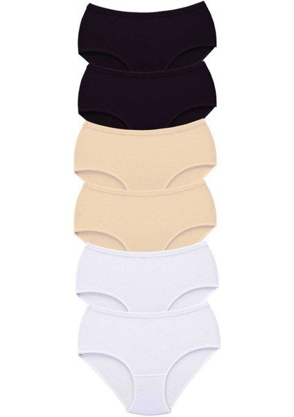 6 Adet Tutku Kadın Yüksek Bel Bato Kalın Lastik Külot S15