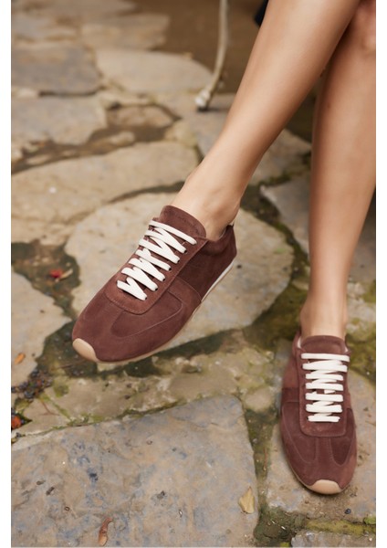 Tores Kadın Kahverengi Gercek Suet Bagcıklı Sneaker modelleri