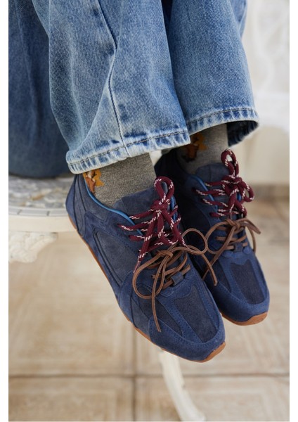 Garcia Kadın Lacivert Süet Sneakers
