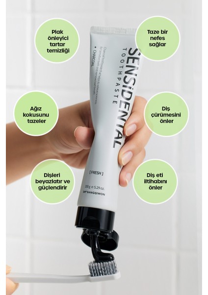 Sensidental Fresh Diş Macunu, Ekstra Ferah Nefes, Charcoal Toothpaste 150 gr fiyatları