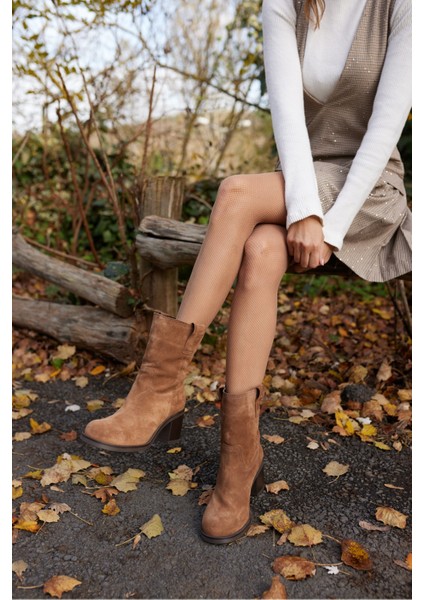 Massi Kadın Nude Gercek Suet Topuklu Bootıe fiyatları