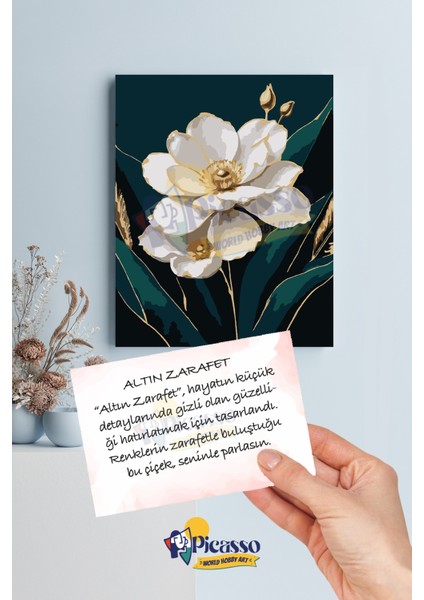 Altın Varaklı Altın Zarafet Sayılarla Boyama Seti modelleri