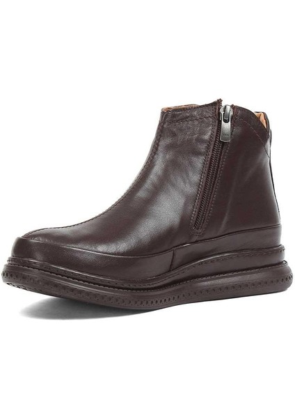 Kadın Kahverengi Fermuarlı Deri Bot modelleri