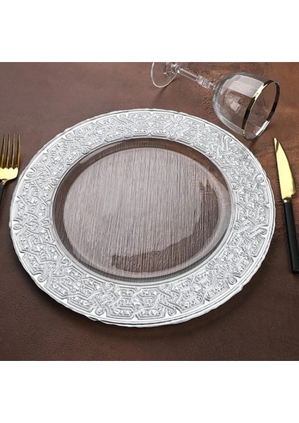 Gümüş Renk Cam Supla 33 cm