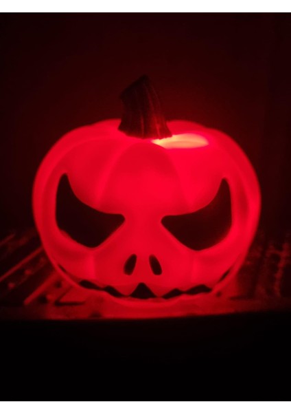 Halloween Cadılar B. Işıklı Balkabağı Beyaz10x8cm