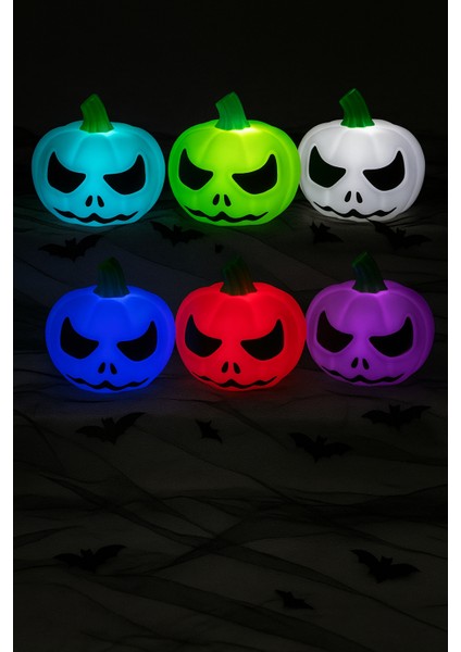 Halloween Cadılar B. Işıklı Balkabağı Beyaz10x8cm fiyatları