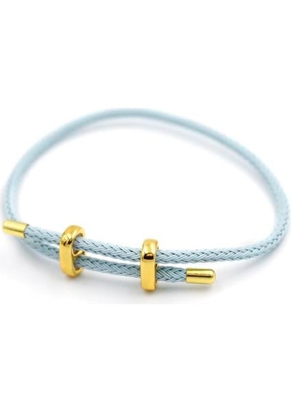 Hasır Bileklik - Açık Mavi