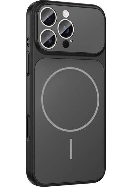 iPhone 16 Pro Max Kılıf Joec M-Safe Şarj Özellikli Kamera Korumalı Formen Kapak - Siyah modelleri