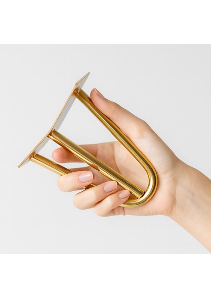 Mobilya Ayak Ayağı Üçgen Modern Tasarım Koltuk Sehpa Masa Tv Ünitesi 15 cm Gold Altın Metal 4 Adet modelleri