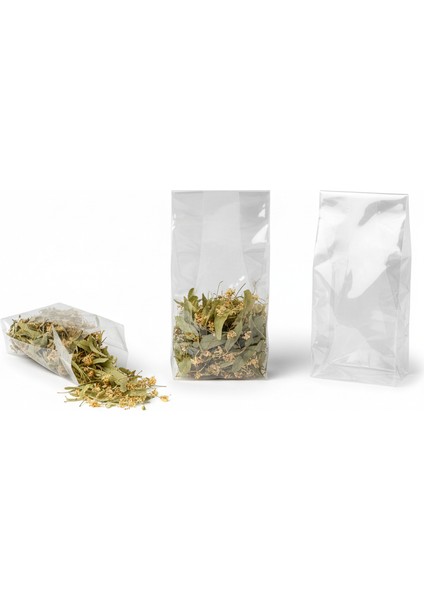 Şeffaf Düz Ambalaj Poşet | 10X25 cm 250 Adet | Kuruyemiş & Bitki Çayı Kahve | Gıda Saklama Torbası