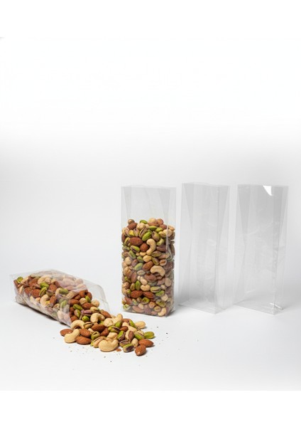 Şeffaf Düz Ambalaj Poşet | 10X25 cm 250 Adet | Kuruyemiş & Bitki Çayı Kahve | Gıda Saklama Torbası fiyatları