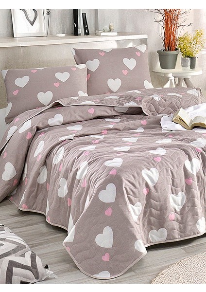 Çok Amaçlı Battal Boy Kapitone Yatak Örtüsü 240X225 cm Gül Kurusu