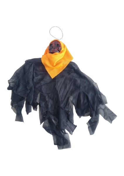 Halloween Cadılar Bayramı İskelet Çığlık Turuncu-Kırmızı Korkunç Kapı Süsü