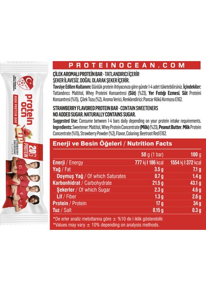 Protein Bar - Strawberry Cake - 50G x 8 Adet fiyatları