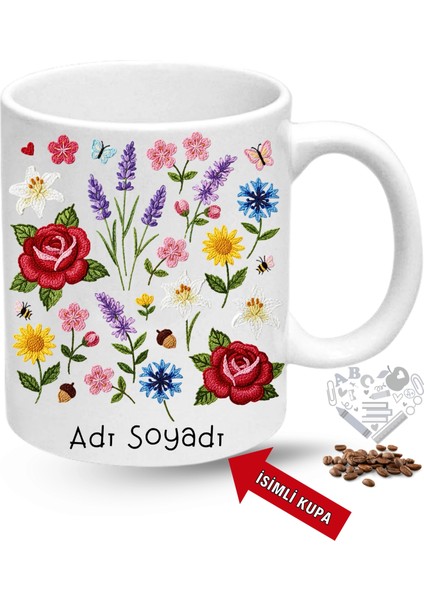 Öğretmenler Günü Hediyesi Isimli Baskılı Porselen Kupa Bardak-2