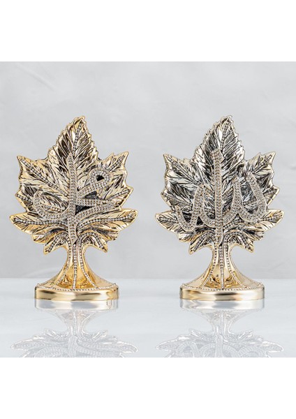 Çınar Yaprağı Lafızlar Altın 17X24 cm