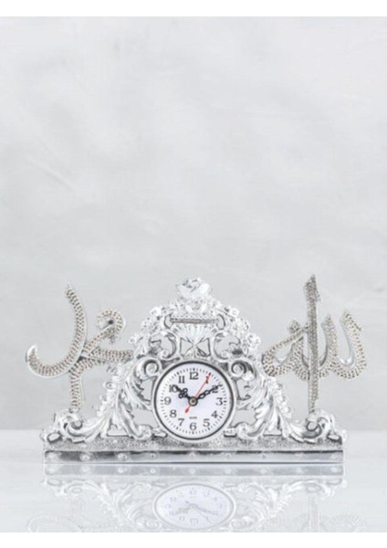 Güllü Saat Lafızlar – 33X18 cm Altın ve Gümüş Renk Seçenekli