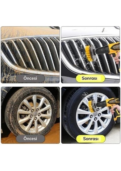 3lü Matkap Ucu Banyo Küvet Duşakabin Araba Tekerliği Koltuk Yıkama Temizleme Fırçası Seti fırsatları