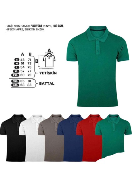 Polo Yaka Golf T-Shirtü %95 Pamuk Softtouch Tech. 3 Düğmeli Ribana Yaka fiyatları