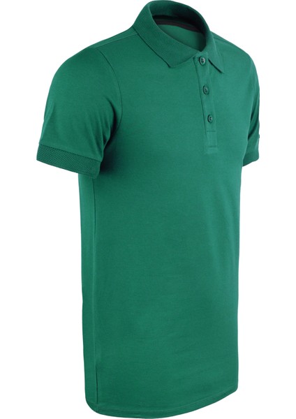Polo Yaka Golf T-Shirtü %95 Pamuk Softtouch Tech. 3 Düğmeli Ribana Yaka