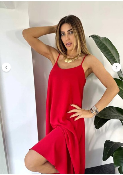 Ayarlanabilir Askılı Midi Boy Full Likralı Elbise modelleri