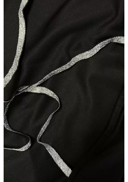 Simli Dilber Elbise Çapraz Bağlamalı Sırt Dekolteli Göğsü Dökümlü Süper Mini Fantezi Elbise modelleri