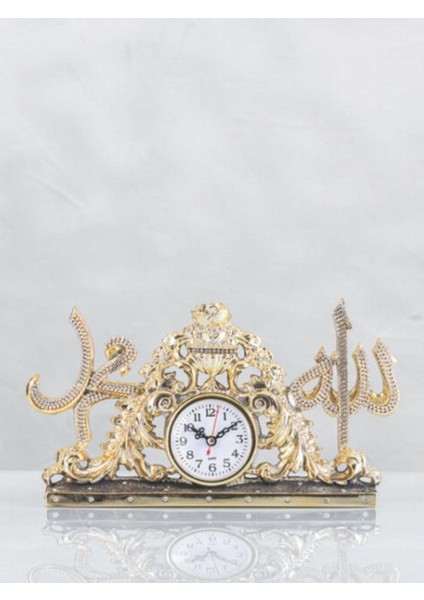 Güllü Saat Lafızlar – 33X18 cm Altın ve Gümüş Renk Seçenekli