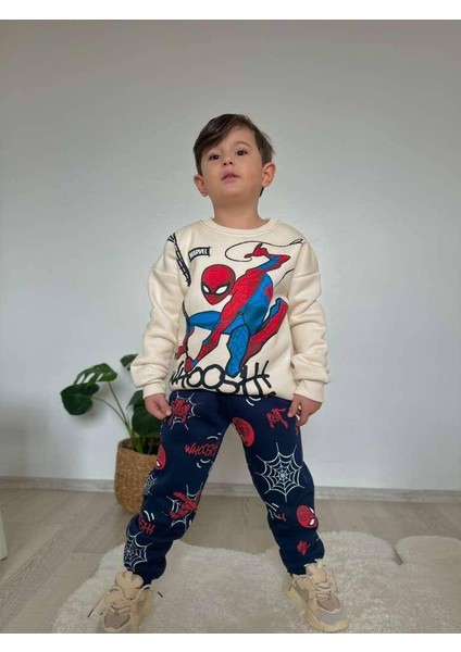 Örümcek Adam 3 Iplik Şardonlu Kumaş Erkek Çocuk Alt Üst Takım Süper Kalite fiyatları