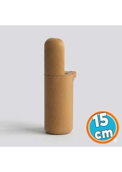 Mobilya Tekli Kanepe Koltuk Baza Yükseltme Ayağı Kayın Bej Renk Sert Plastik Ayak 15 cm