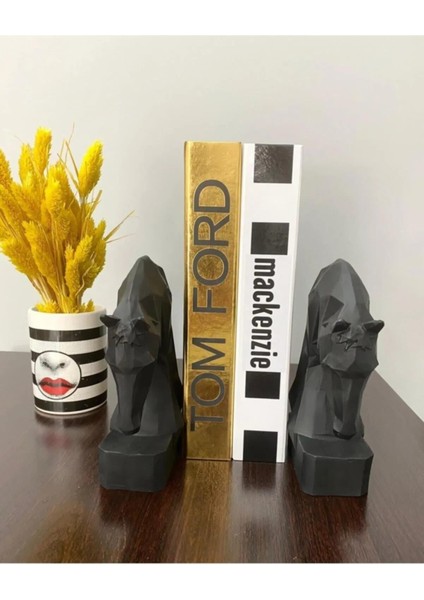 Kitap Tutucu Kübik At Figürlü 2 Li Siyah Renkli modelleri