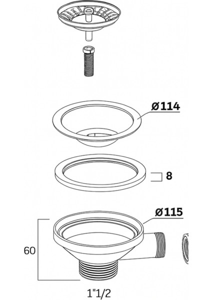 Tekli Körüklü Çöpmak Sifon 11 cm Çap Yandan Taşmalı – Dayanıklı ve Kolay Montaj modelleri