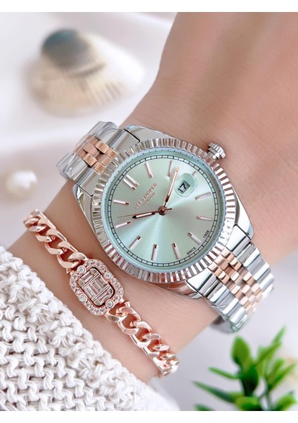 Çelik Kordonlu 3 Atm Suya Dayanıklı Kadın Kol Saati VS.BLKT.0640