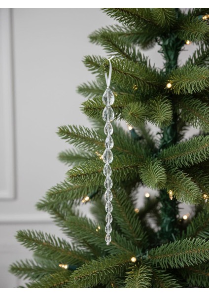 Yılbaşı Ağaç Süsü Lüks Kristal Buz Dalı Zincir Dekoratif Süs 30 cm