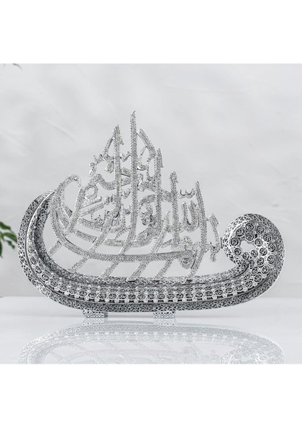 Vav Besmele Gümüş Renk Küçük Boy Ebat : 25 x 20 cm