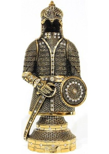 Küçük Fetih Zırh Biblo - Altın Rengi KOD595