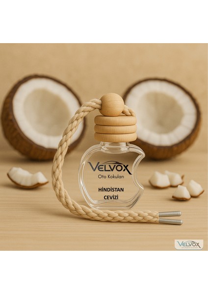 Hindistan Cevizi Oto Kokusu 10 ml Yağ Bazlı Uzun Süre Kalıcı Askılı Araç Kokusu