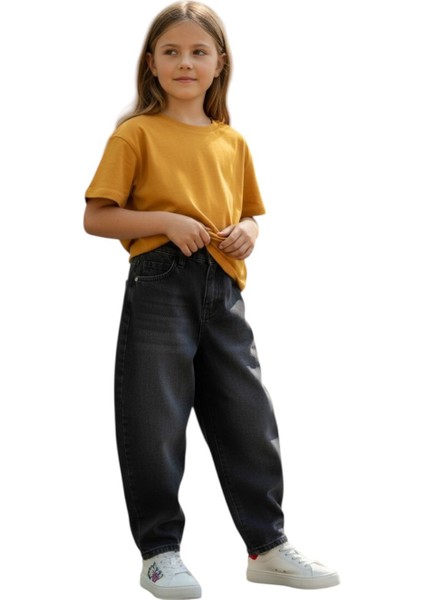 Kız Çocuk Wide Baggy Fit Geniş Paça Jean Pantolon modelleri