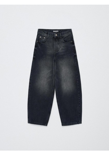 Kız Çocuk Wide Baggy Fit Geniş Paça Jean Pantolon indirimleri