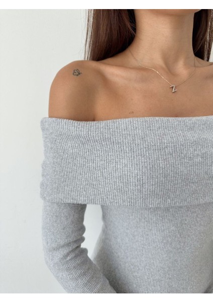 Kaşkorse Madonna Yaka Uzun Kollu Mini Elbise modelleri