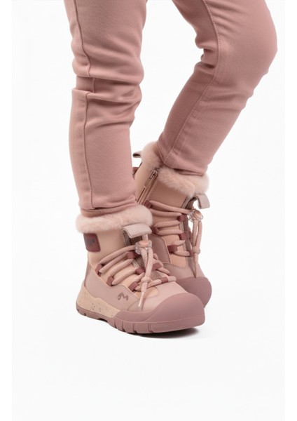 Pembe Içi Kürklü Soğuğa Dirençli Kaymaz Taban Kız Çocuk Bot 22671 F