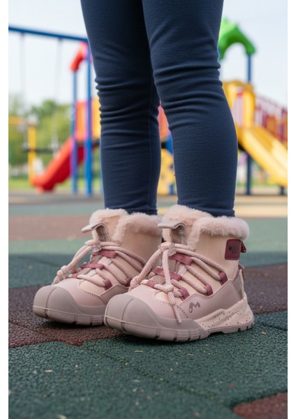 Pembe Içi Kürklü Soğuğa Dirençli Kaymaz Taban Kız Çocuk Bot 22671 F modelleri