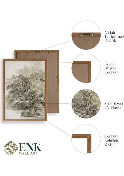 Matisse Üçlü Ahşap Çerçeveli Tablo fırsatları