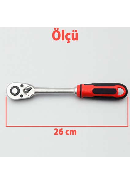 Cırcır Kolu 1/2" Lokma Anahtarı 72 Diş Profesyonel Endüstriyel El Aleti Uzun Kollu Dayanıklı Metal fiyatları