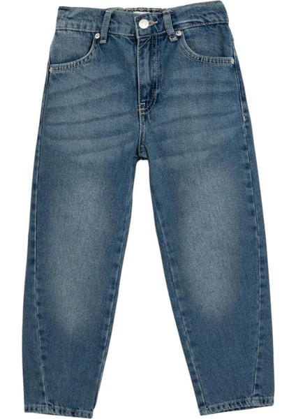 Kız Çocuk Wide Baggy Fit Geniş Paça Jean Pantolon